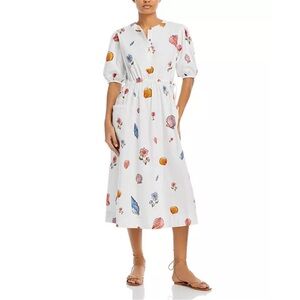 Ciao Lucia Beatriz MIDI Dress Shell Beach Print white‎ LARGE